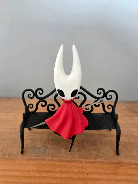 Silksong Hornet sat on Bench figure